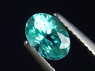 Apatit 1,00 Ct. türkisblau - Oval 7 x 5 mm