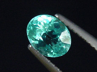 Apatit 0,91 Ct. türkisblau - Oval 6,5 x 5 mm