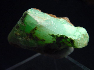 Chrysopras Stufe 40 mm feine Farbe - Kivuma, Tansania