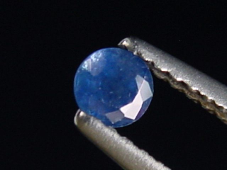 Blauer Saphir 0,26 Ct. Rund 3 mm Sri Lanka