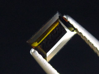 Dravit / brauner Turmalin 0,68 Ct. Baguette 6 x 4 mm Brasilien