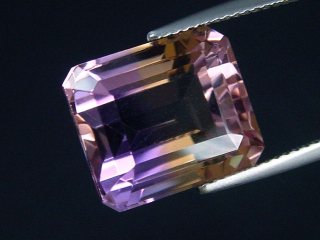 Ametrin 12,21 Ct. seltene Naturfarbe 13 x 11,5 mm Oktagon