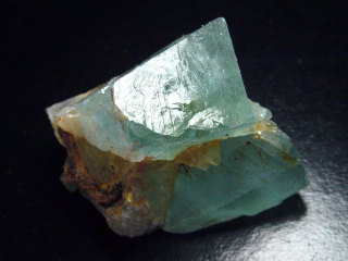 Fluorite crystal 63 mm aqua blue - Grube Hesselbach, Schwarzwald, Germany