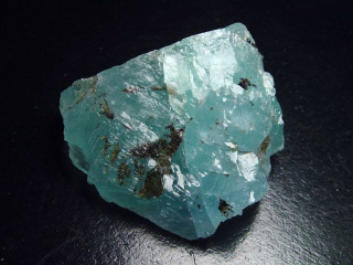 Fluorite crystal 49 mm aqua blue - Grube Hesselbach, Schwarzwald, Germany