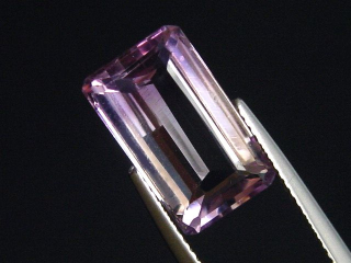 Preview: Amethyst with clear Quartz 5,25 Ct. bicolor octagon
