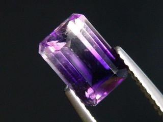 Preview: Amethyst with clear Quartz 1,69 Ct. bicolor octagon