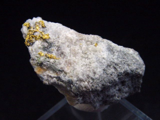 Gold kristallin in Quarz 32 mm Brusson, Val d'Aosta, Italien
