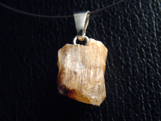 Phenakit Kristall Anhänger 12,5 mm 925 Silber - Piracicaba, Minas Gerais, Brasilien