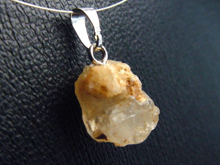 Phenakit Kristall Anhänger 12 mm 925 Silber - Piracicaba, Minas Gerais, Brasilien