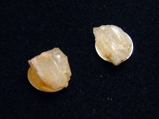 Phenakit Kristall Ohrstecker Paar 925 Silber 10 mm selten - Piracicaba, Minas Gerais, Brasilien