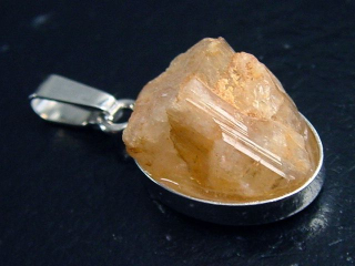 Phenakit Kristall Anhänger 925 Silber 24 mm selten - Piracicaba, Minas Gerais, Brasilien