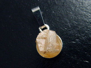 Phenakit Kristall Anhänger 925 Silber 18 mm selten - Piracicaba, Minas Gerais, Brasilien