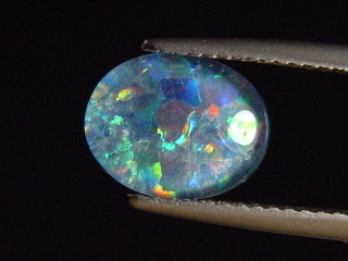 Opal 10 x 8 mm oval cabochon triplet - Australia