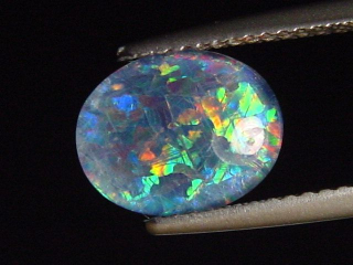 Opal 10 x 8 mm oval cabochon triplet - Australia