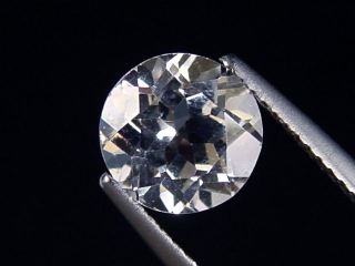 Preview: Weißer Topas 2,51 Ct. - Rund 8 mm Brasilien