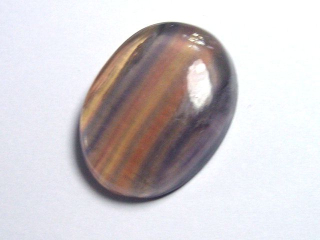 Fluorite 34,02 Ct. multicolor banded cabochon