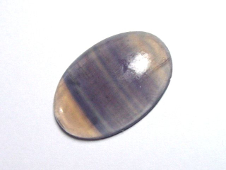 Preview: Farbwechsel Fluorit 23,44 Ct. grün zu violett Oval Cabochon