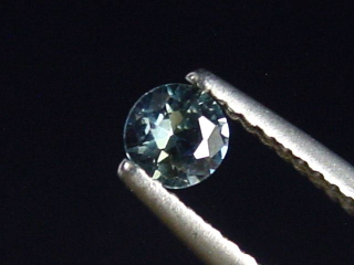 Saphir stahlblau 0,28 Ct. Naturfarbe Rund Tansania