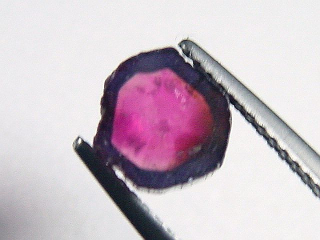 Wassermelonenturmalin 1,68 Ct. polierte Kristallscheibe Brasilien