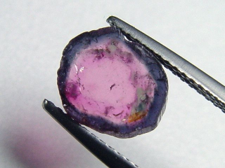 Wassermelonenturmalin 1,83 Ct. polierte Kristallscheibe Brasilien