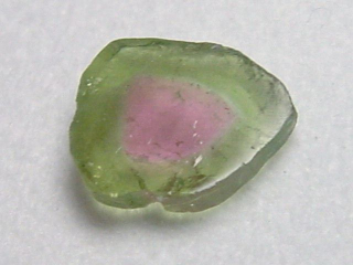 Wassermelonenturmalin 1,24 Ct. polierte Kristallscheibe Brasilien