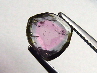 Wassermelonenturmalin 1,90 Ct. polierte Kristallscheibe Brasilien