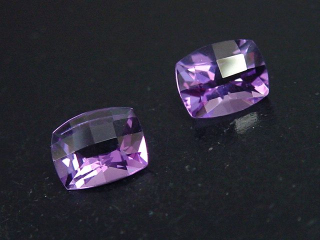 Preview: Amethyst Paar 5,51 Ct. Antikschliff 10 x 8 mm Brasilien