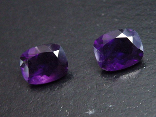 Preview: Amethyst Paar 5,76 Ct. Antikschliff 10 x 8 mm Brasilien