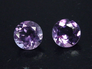 Preview: Amethyst Paar 4,12 Ct. Rund 8 mm Brasilien