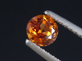 Spessartit Granat 0,50 Ct. leuchtend orange 4,5 mm Rund Tansania