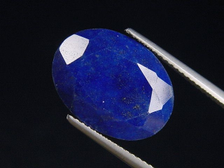 Lapislazuli 7,31 Ct. Oval facettiert 16 x 12 mm