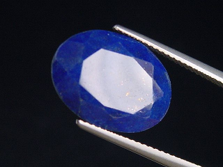 Preview: Lapislazuli 7,31 Ct. Oval facettiert 16 x 12 mm