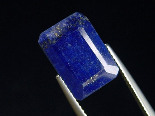 Lapislazuli 7,52 Ct. Oktagon facettiert 13,5 x 9,5 mm
