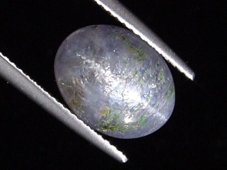 Zoisit / Tansanit Katzenauge 4,35 Ct. bicolor Naturfarbe selten Tansania