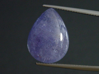 Preview: Tansanit 14,26 Ct. violett 18,5 x 14 mm Tropfen Cabochon