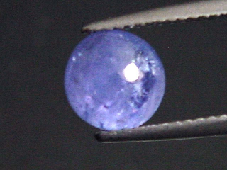 Preview: Tansanit 2,07 Ct. violett 7,5 mm Rund Cabochon