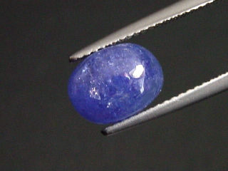 Preview: Tansanit 4,60 Ct. violett 9,5 x 7,5 mm Oval Cabochon