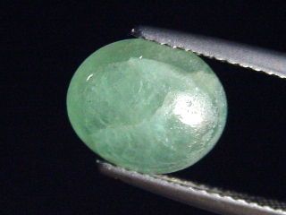 Grandidierit 3,18 Ct. selten Oval Cabochon Andrahomana, Madag. B-Qualität