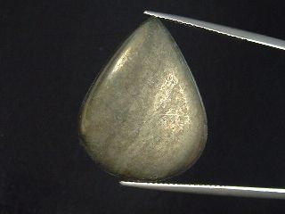 Pyrite 43,43 Ct. pear cabochon