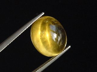 Goldberyll Katzenauge 11,26 Ct. selten - Minas Gerais, Brasilien