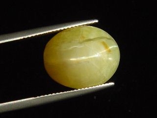 Opal Katzenauge 12,66 Ct. Oval Cabochon Brasilien