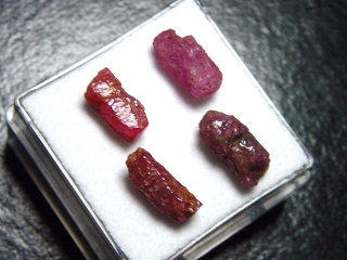 Ruby crystal lot in box - Sri Lanka