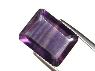 Fluorite with colorchange 10,98 Ct. octagon Brazil