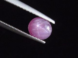 Sternrubin 1,01 Ct. Naturfarbe 6 x 5,5 mm Oval Cabochon