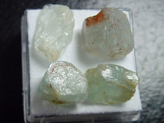 Aquamarine crystal lot in box - Minas Gerais, Brazil