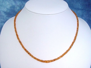Garnet necklace 48,50 Ct. fine faceted Manderine Garnet orange 46 cm