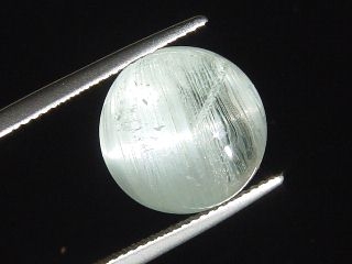 Aquamarin Katzenauge 12,01 Ct. rund Cabochon Brasilien