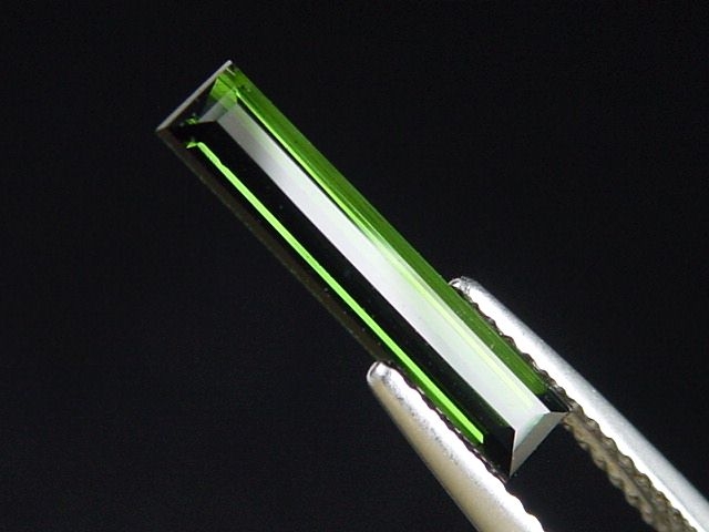 Verdelith / grüner Turmalin 1,68 Ct. Oktagon 15 x 3 mm Brasilien