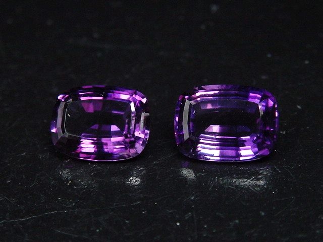 Amethyst pair 7,03 Ct. antique cut Brazil
