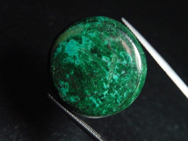 Shattuckite 42,21 Ct. round cabochon - Bisbee, Arizona, USA
